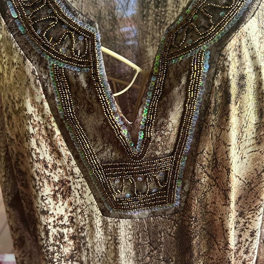 Christopher & Banks Beaded Tunic Top